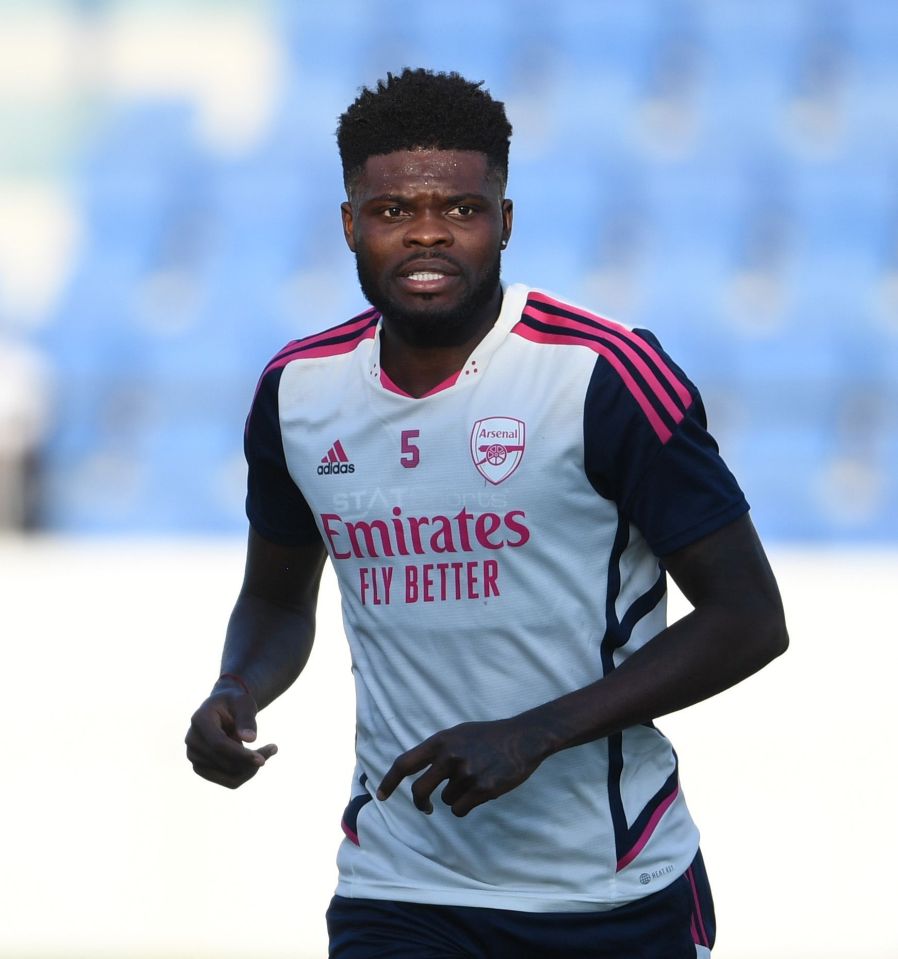 Thomas Partey is back in training with the Gunners