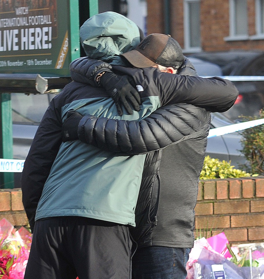 Emotional Tim hugged his son at the scene