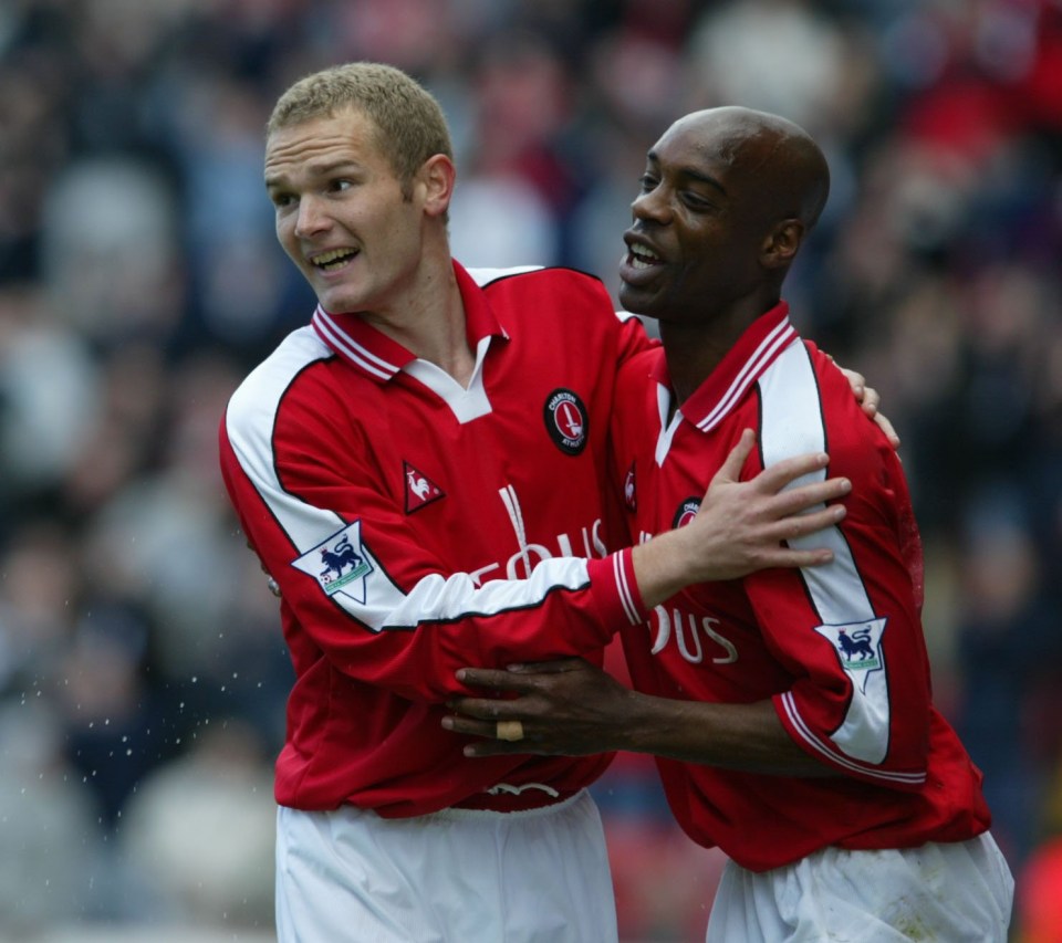 Rufus, right, was voted Charlton Athletic’s greatest defender by fans in 2005