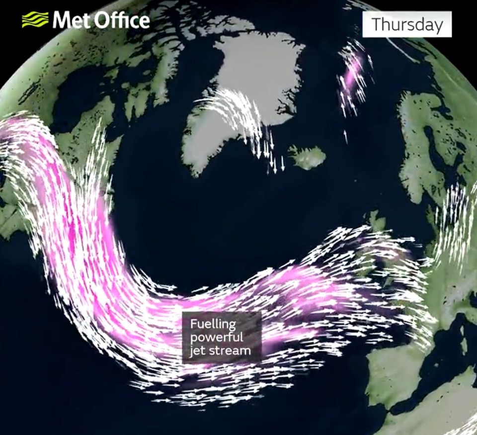 The UK is expected to face an unsettled period because of the cyclone in North America