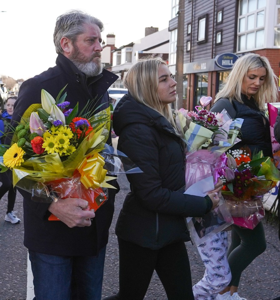 On Tuesday Elle's broken family, including dad Tim and sister Lucy, laid floral tributes to tragic Elle