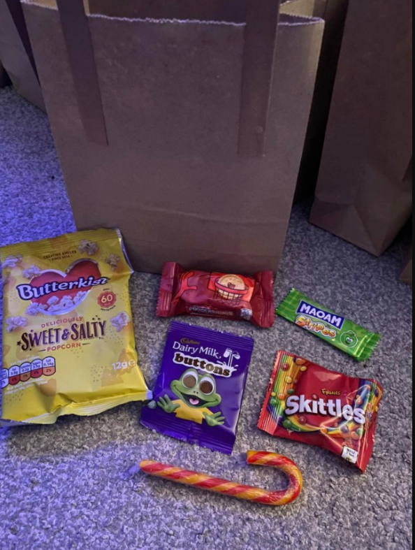 Becky shared a snap of what was in some of the bags