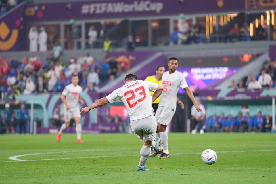 Xherdan Shaqiri scores at his third World Cup finals in a row