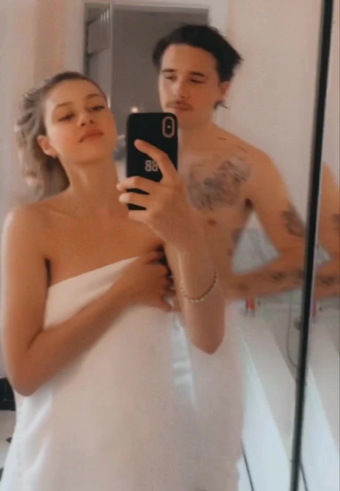 Brooklyn Beckham stripped off to celebrate his wife's 28th birthday