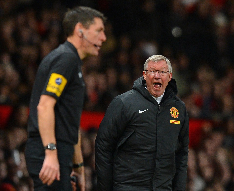 Fergie often gave his players and officials his infamous hairdryer treatment