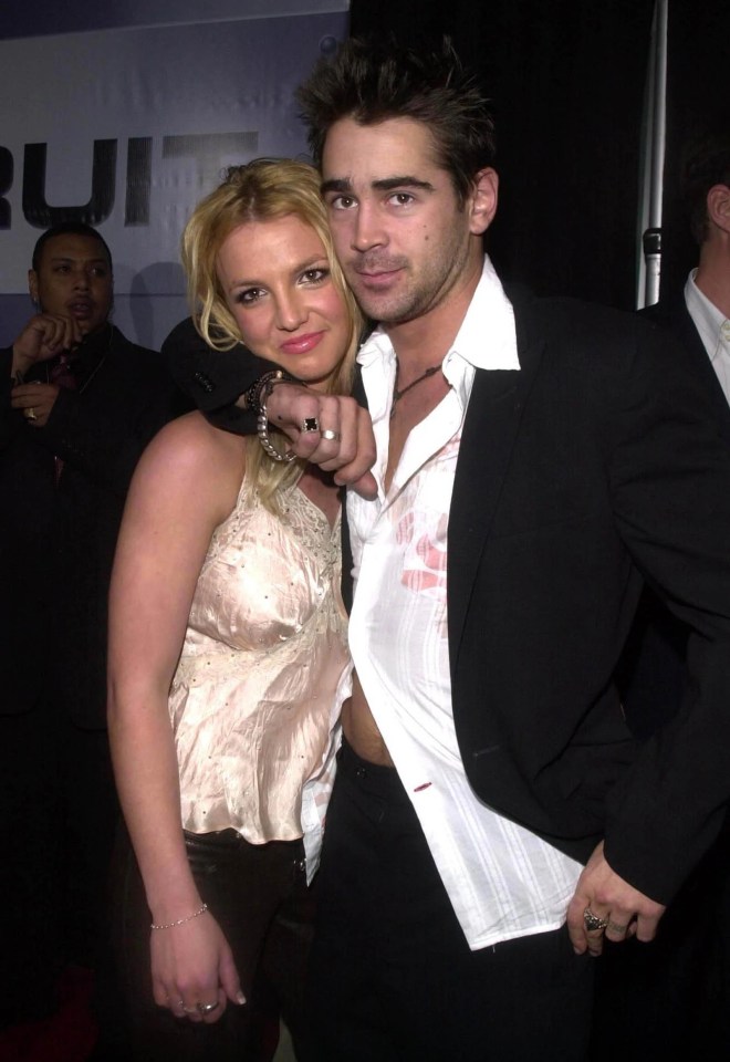 Colin with Britney Spears on the red carpet in 2003