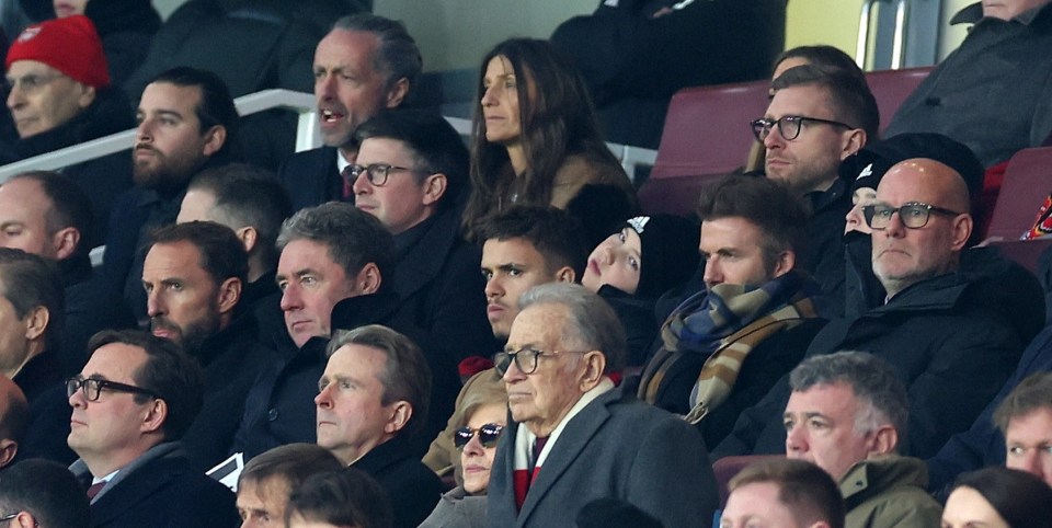 David and Romeo were in the stands at the Emirates on Sunday afternoon