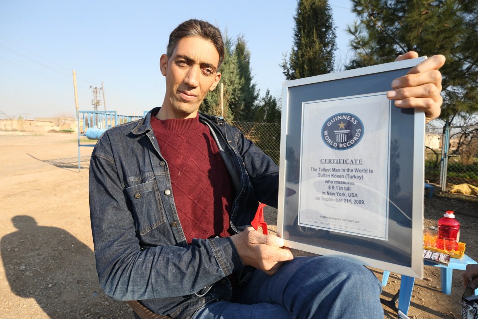 Sultan Kösen's height is recognised by Guinness World Records