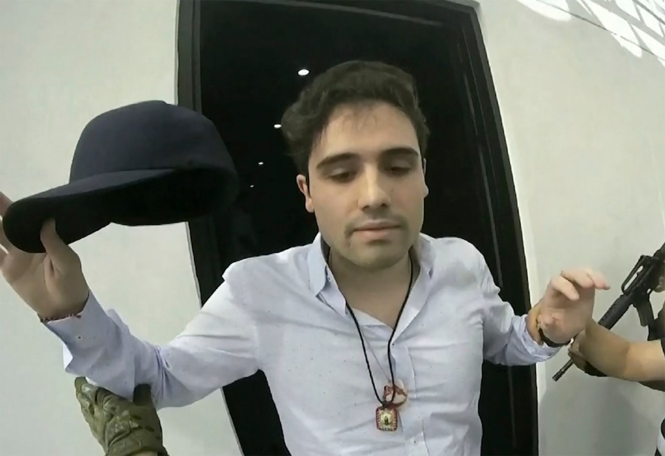 El Chapo's son Ovidio pictured when he was briefly detained in 2019