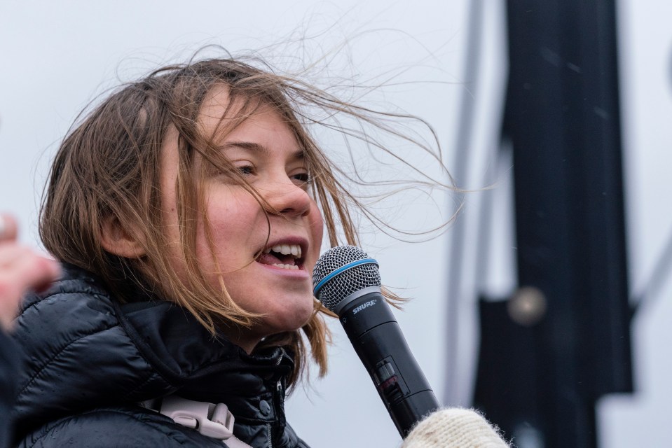 Greta had joined the protest march over the pending razing of the village