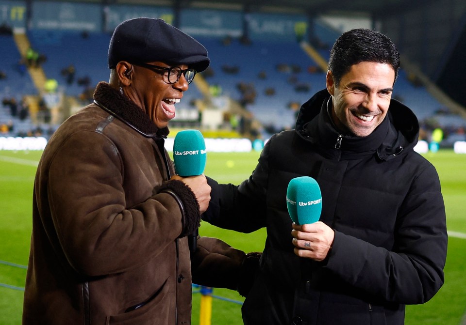 Ian Wright was on the pundit team for Arsenal's clash with Oxford United