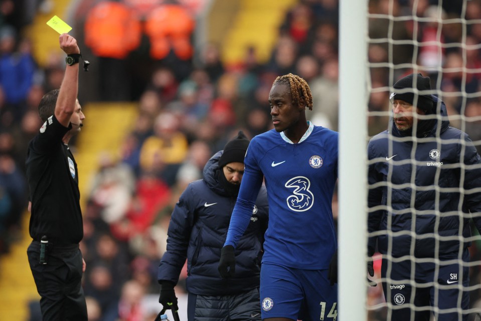 Trevoh Chalobah was booked for taking an age to be subbed off