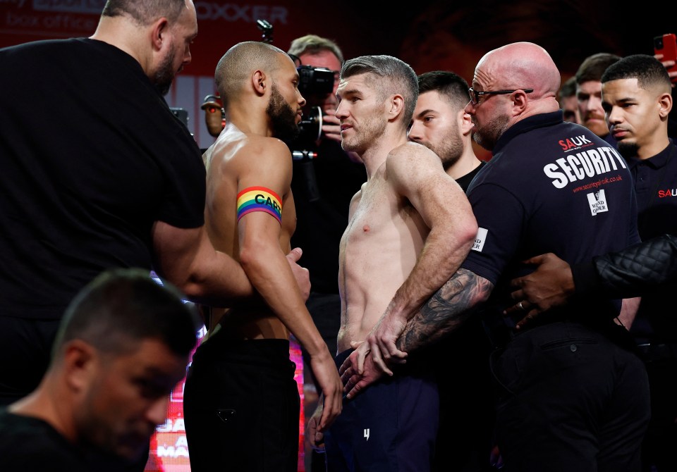 Chris Eubank Jr and Liam Smith had to be separated by security