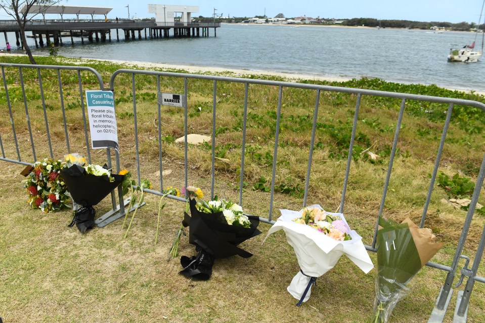 An area has been set up for people to pay their respects and leave flowers and tributes