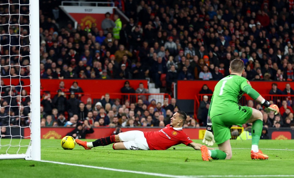 Antony slid home early doors to give Man Utd the lead