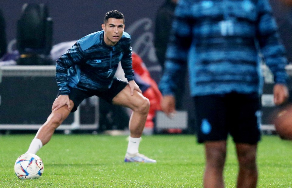 Cristiano Ronaldo got straight into training with Al-Nassr today