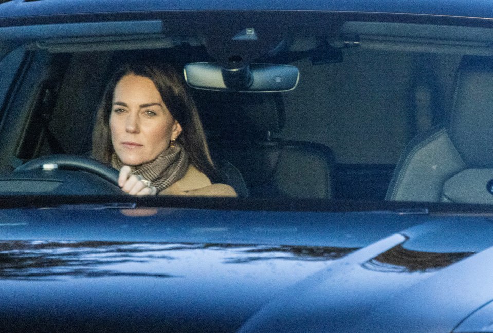 The Princess of Wales seen out driving in Windsor today