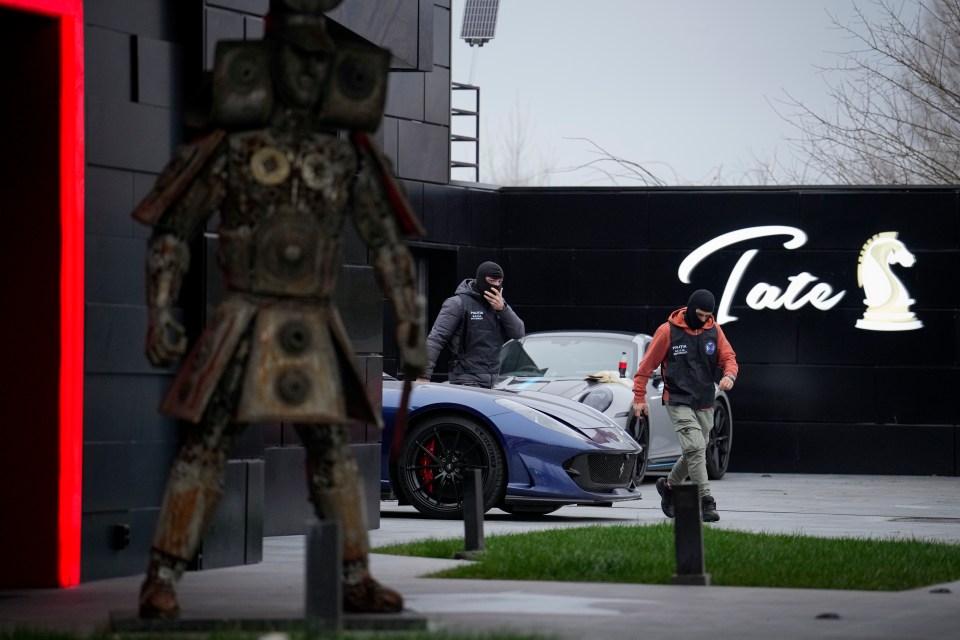 The Tate compound was raided by cops at the end of 2022