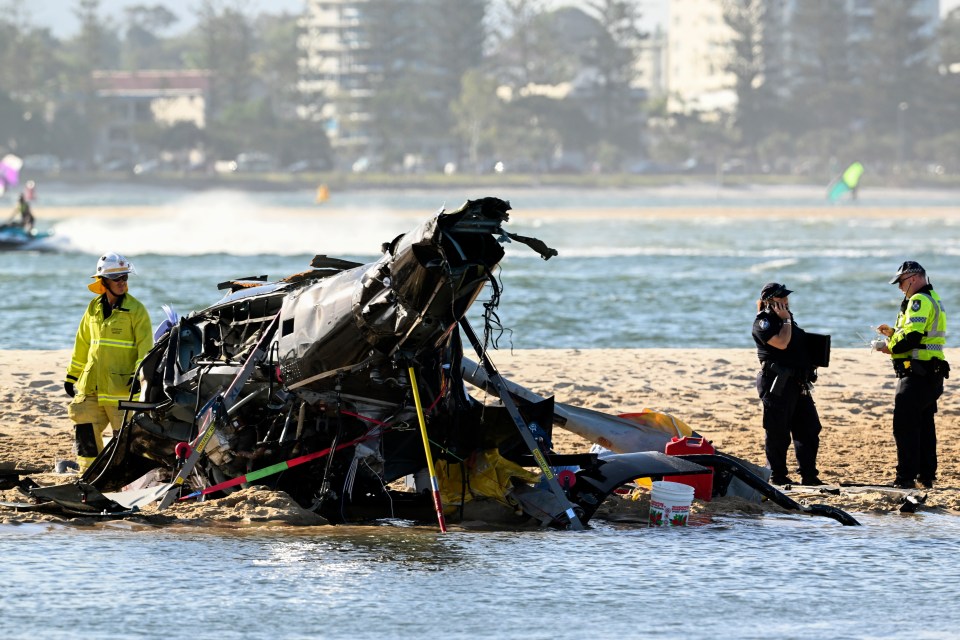 Two helicopters collided mid-air leaving at four people dead