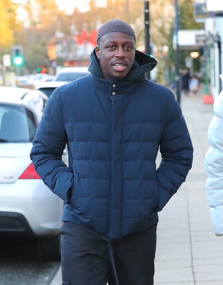 Benjamin Mendy out in Cheshire on January 29