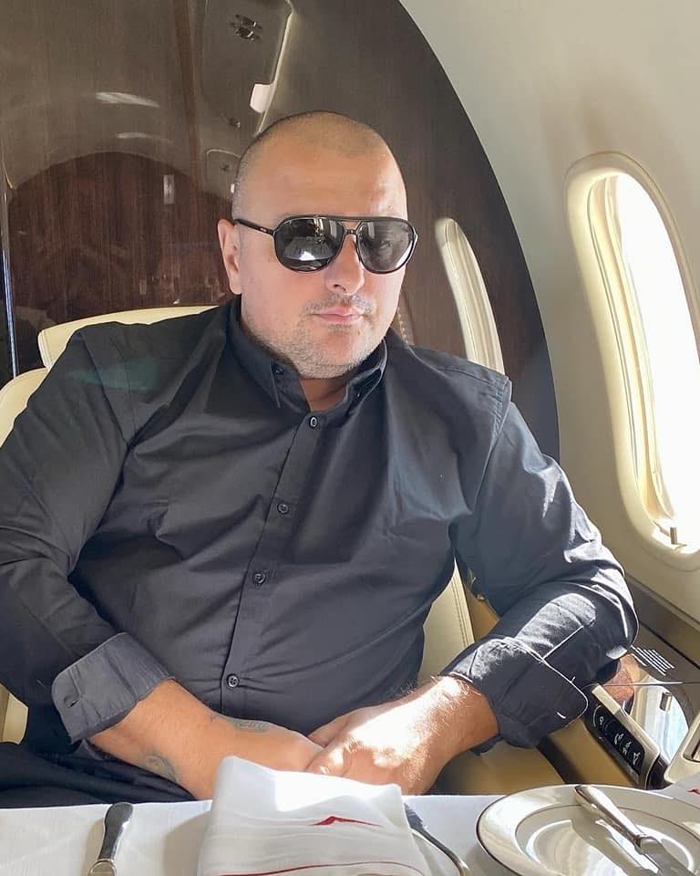 Stancu pictured aboard on a private jet in 2022