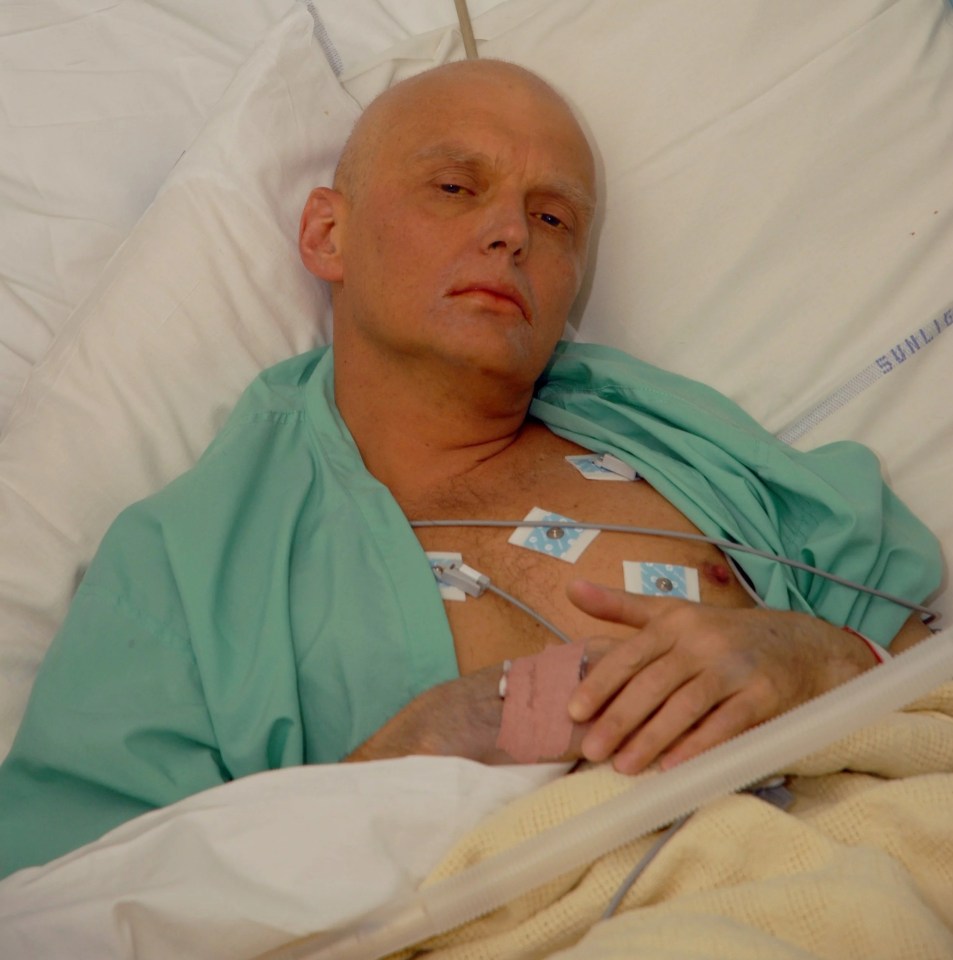 Alexander Litvinenko in intensive care in 2006 in London