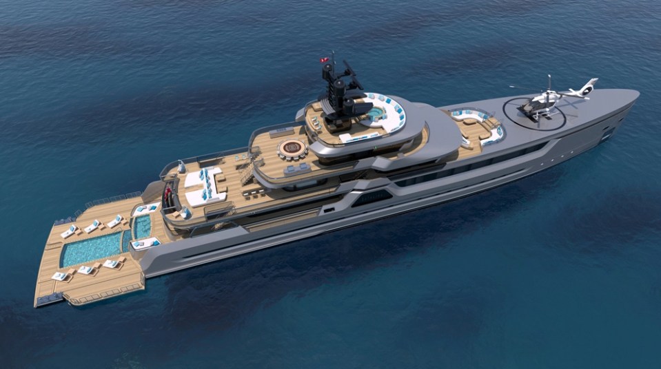 The incredible superyacht Catalina is a whopping 277ft