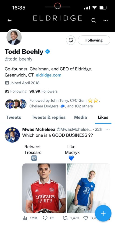 Todd Boehly showed his backing of the Mudryk deal