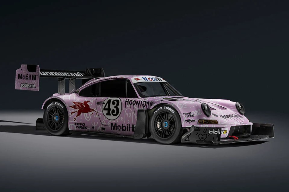 Ken Block took on the Pikes Peak hill climb in this pink Porsche