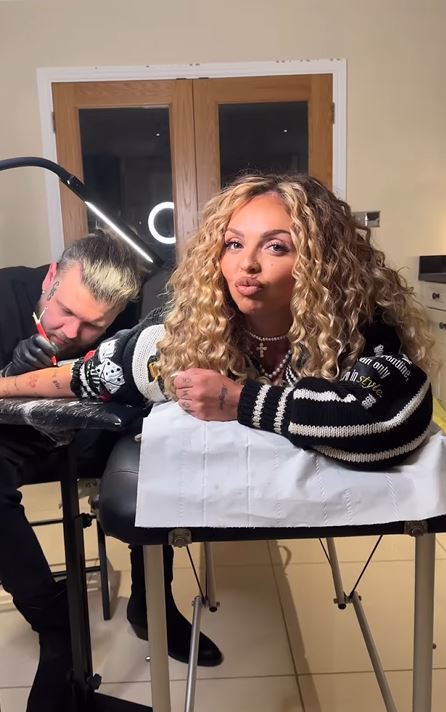 Jesy was recently seen getting a tattoo in a new video