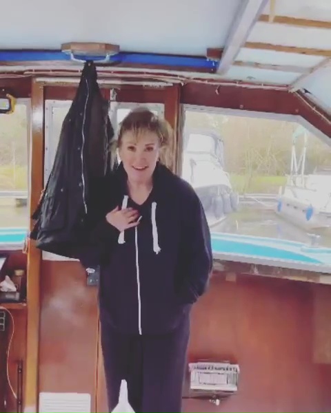 Coronation Street star Bev Callard revealed her make-up free look as she posed on a boat