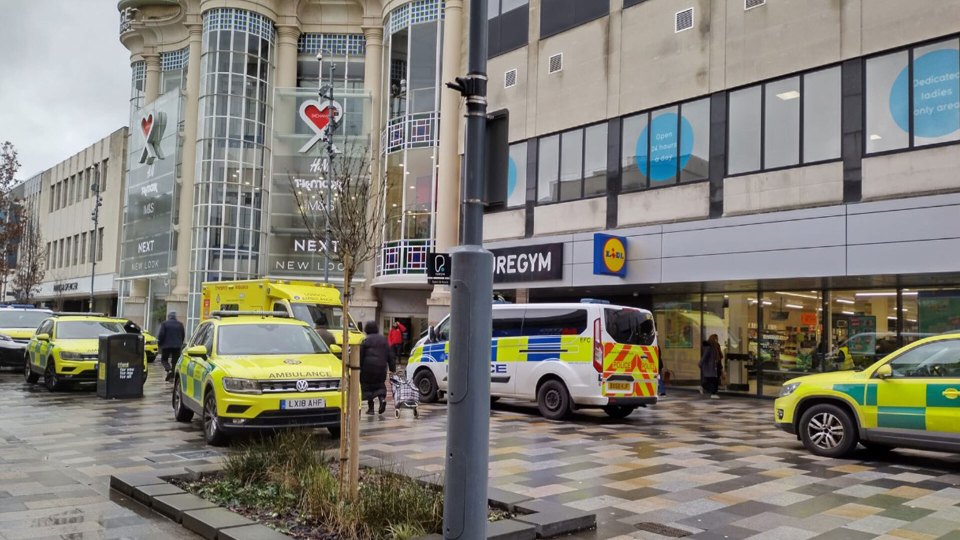 Emergency services on the scene in Ilford, east London, on January 12