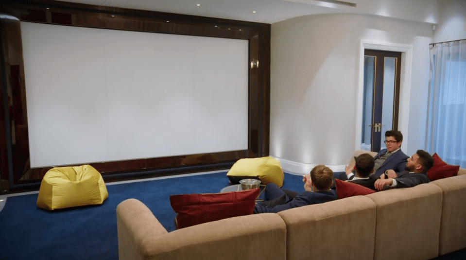 It has a huge cinema room