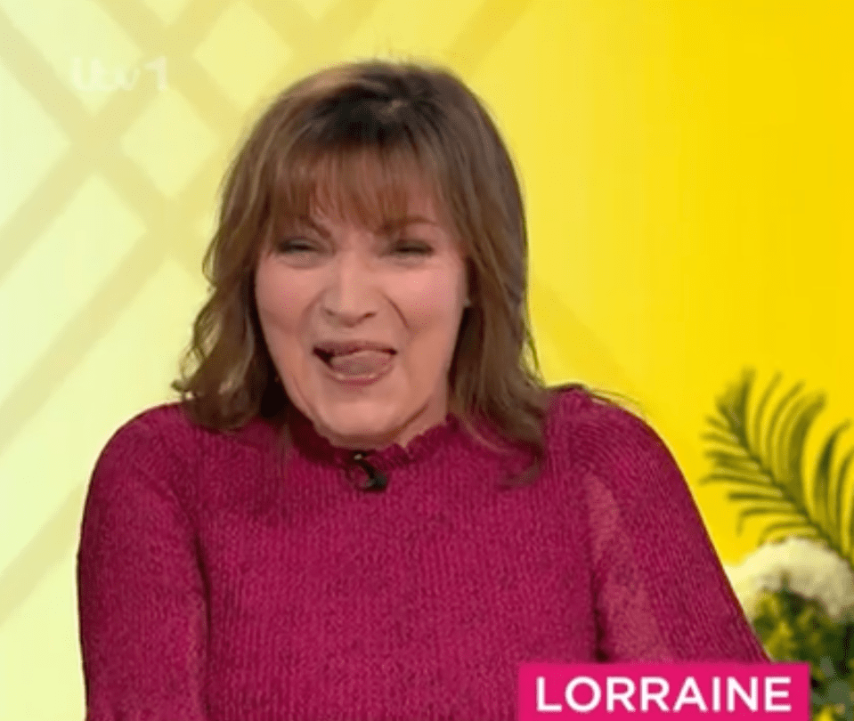 Lorraine Kelly made a cheeky sex joke on her ITV show today