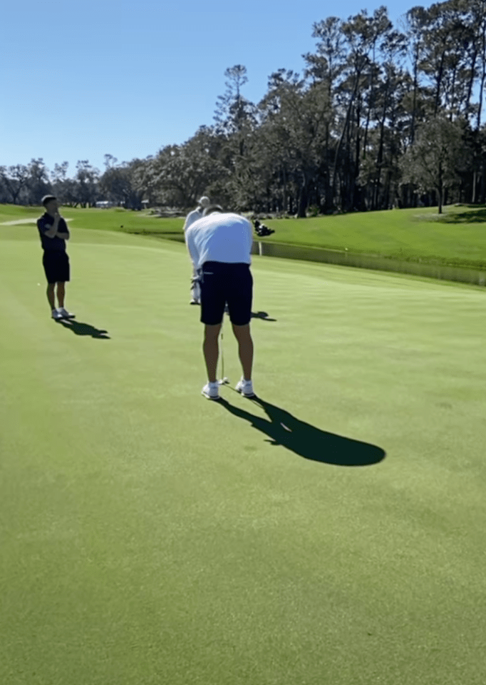 The Chelsea legend played a round at the famous Sawgrass course near Jacksonville