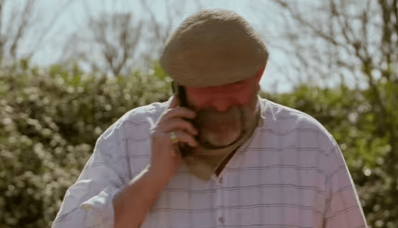 He pretended to make a call to help solve his wife's problem