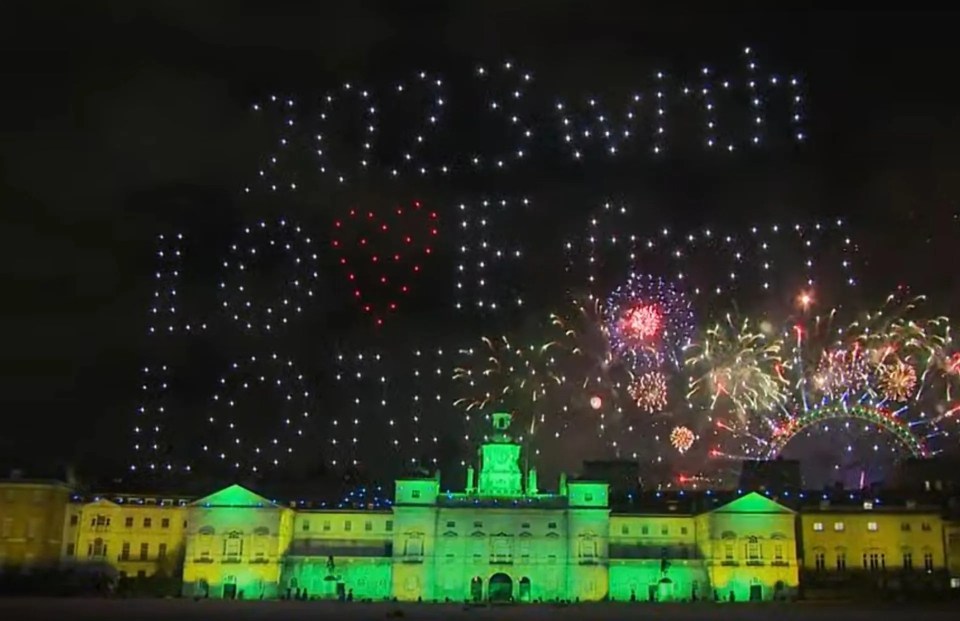 Fireworks in London to mark the beginning of 2023