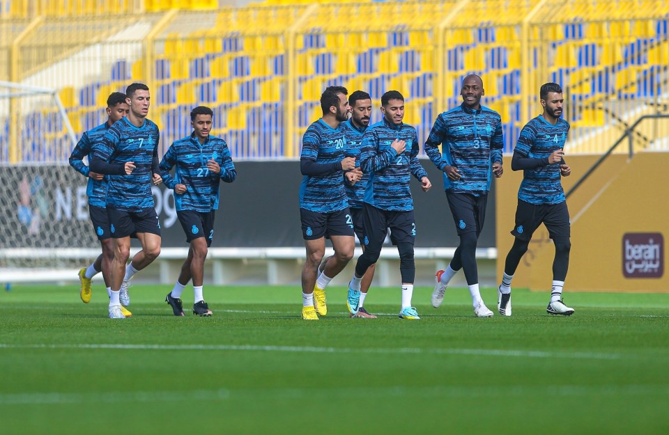 The Portuguese veteran trains alongside his Al-Nassr team-mates