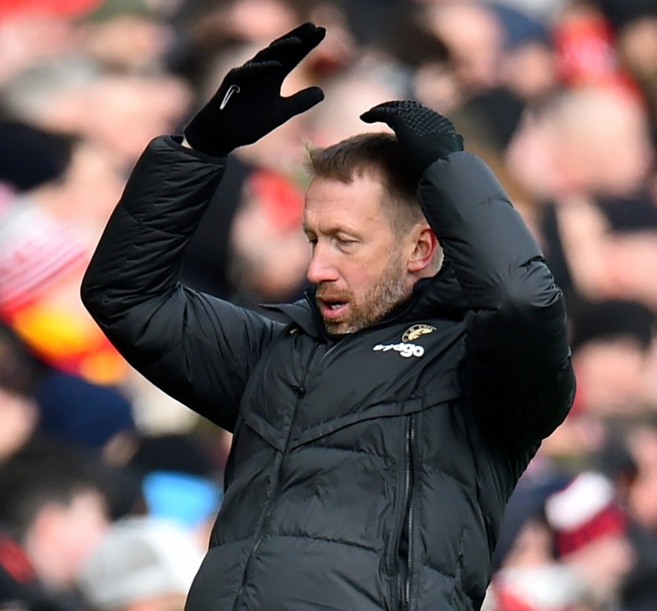 Graham Potter cut a frustrated figure on the sidelines