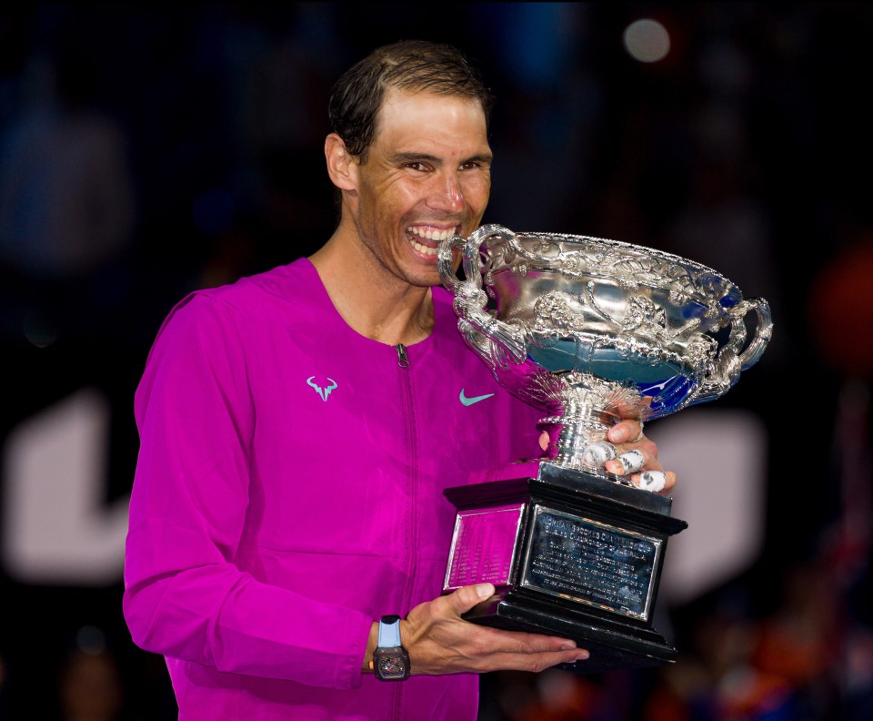 Rafa Nadal won Slam No.21 when he came from behind to win the 2022 Australian Open final against Daniil Medvedev