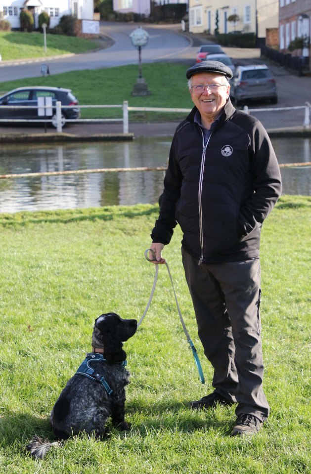 Chris Green, with dog Tilly, said: 'Our roads are just not up to it'