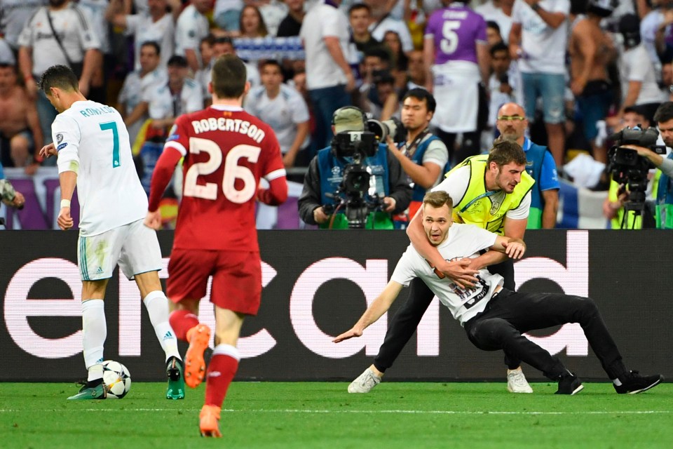 The prankster invaded a Champions League match in the Stade de France