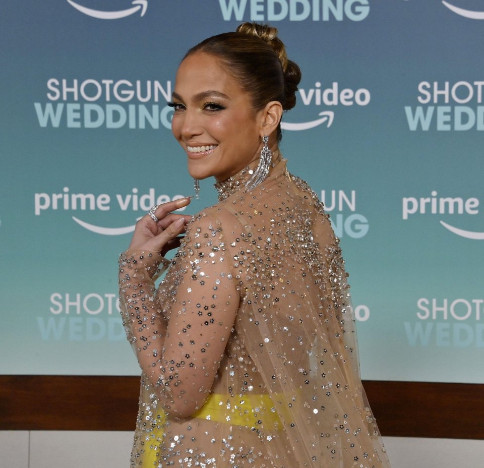 JLo looked sensational in the see-through gown