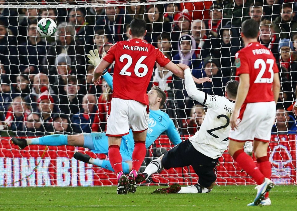 New boy Wout Weghorst doubled United's advantage on the stroke of half time