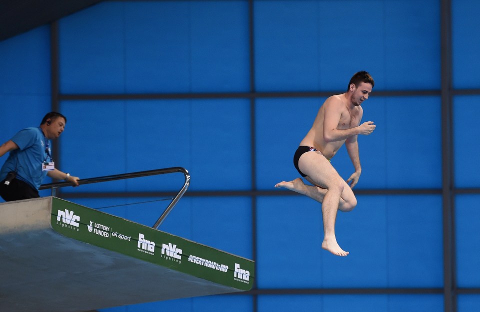 He pushed past Tom Daley at the Diving World Series to jump from a 10m board