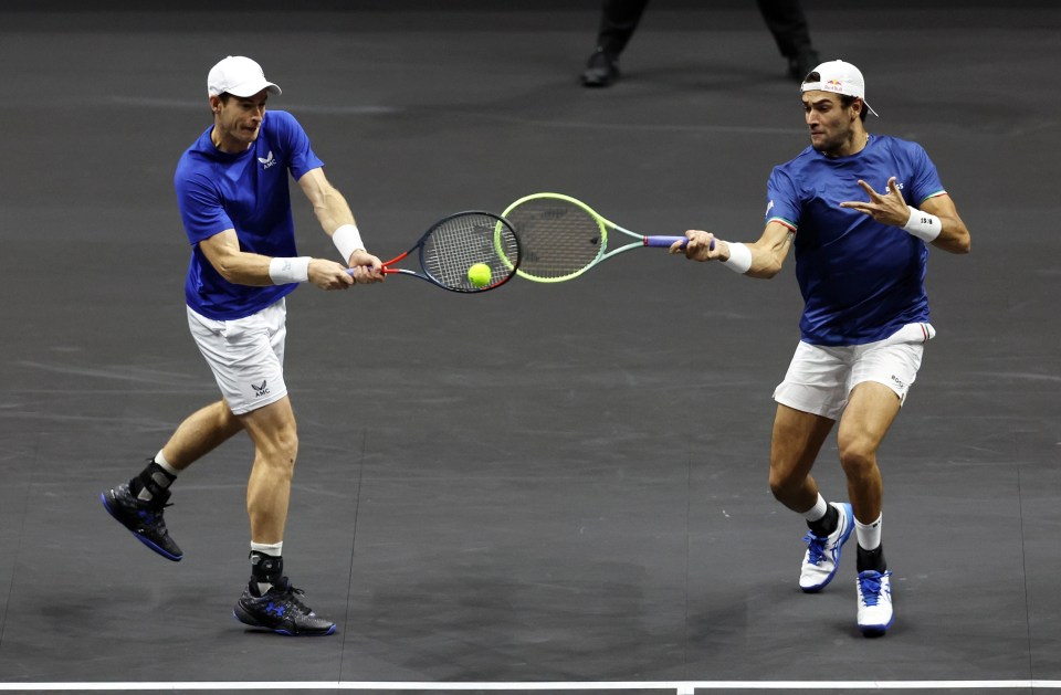 Murray teamed up with Berrettini for some doubles action at the Laver Cup last year in London