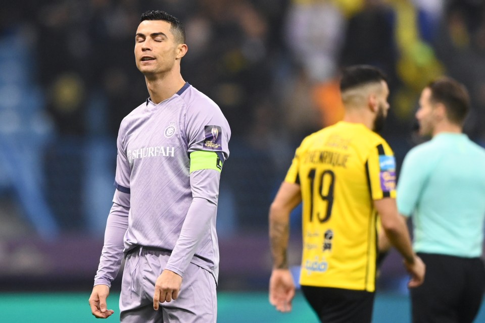 Ronaldo was dumped out of the Saudi Super Cup after defeat in the semis