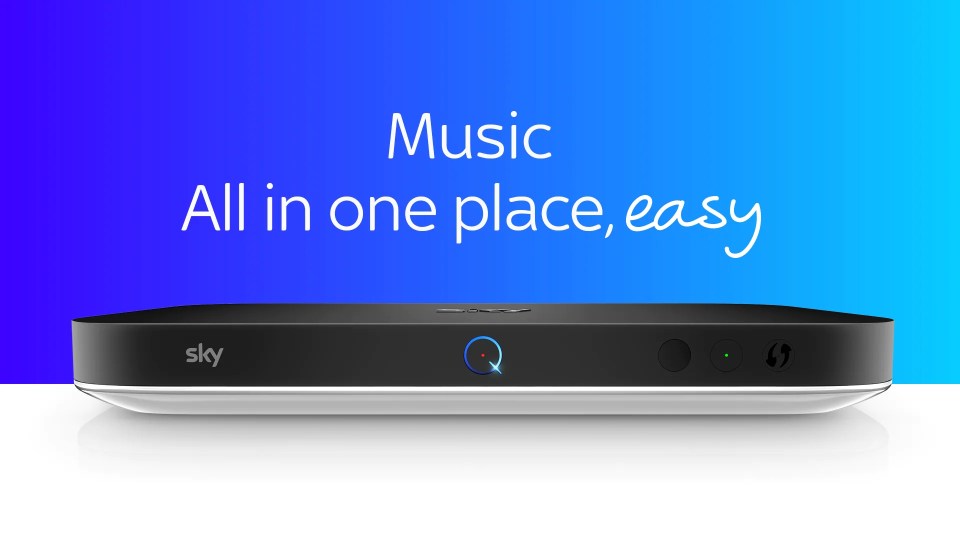 You can easily stream music to your Sky Q box