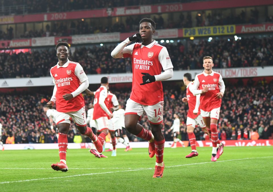 Eddie Nketiah celebrates his side's last-gasp winner