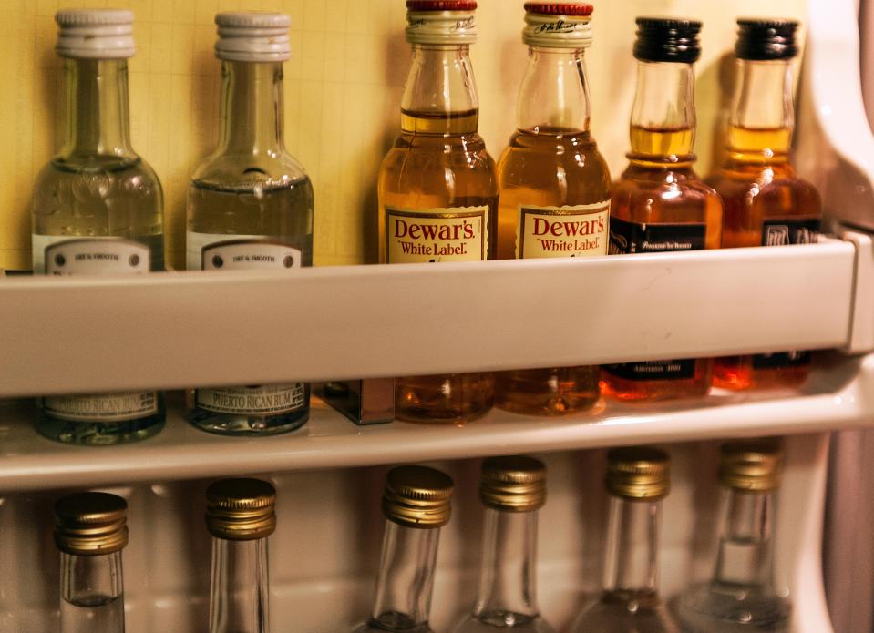 A man was stunned by the prices of drinks in his hotel minibar in Las Vegas